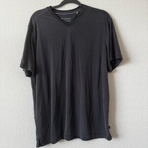 Tommy Bahama IslandZone V-Neck Performance Tee Shirt M Charcoal Gray